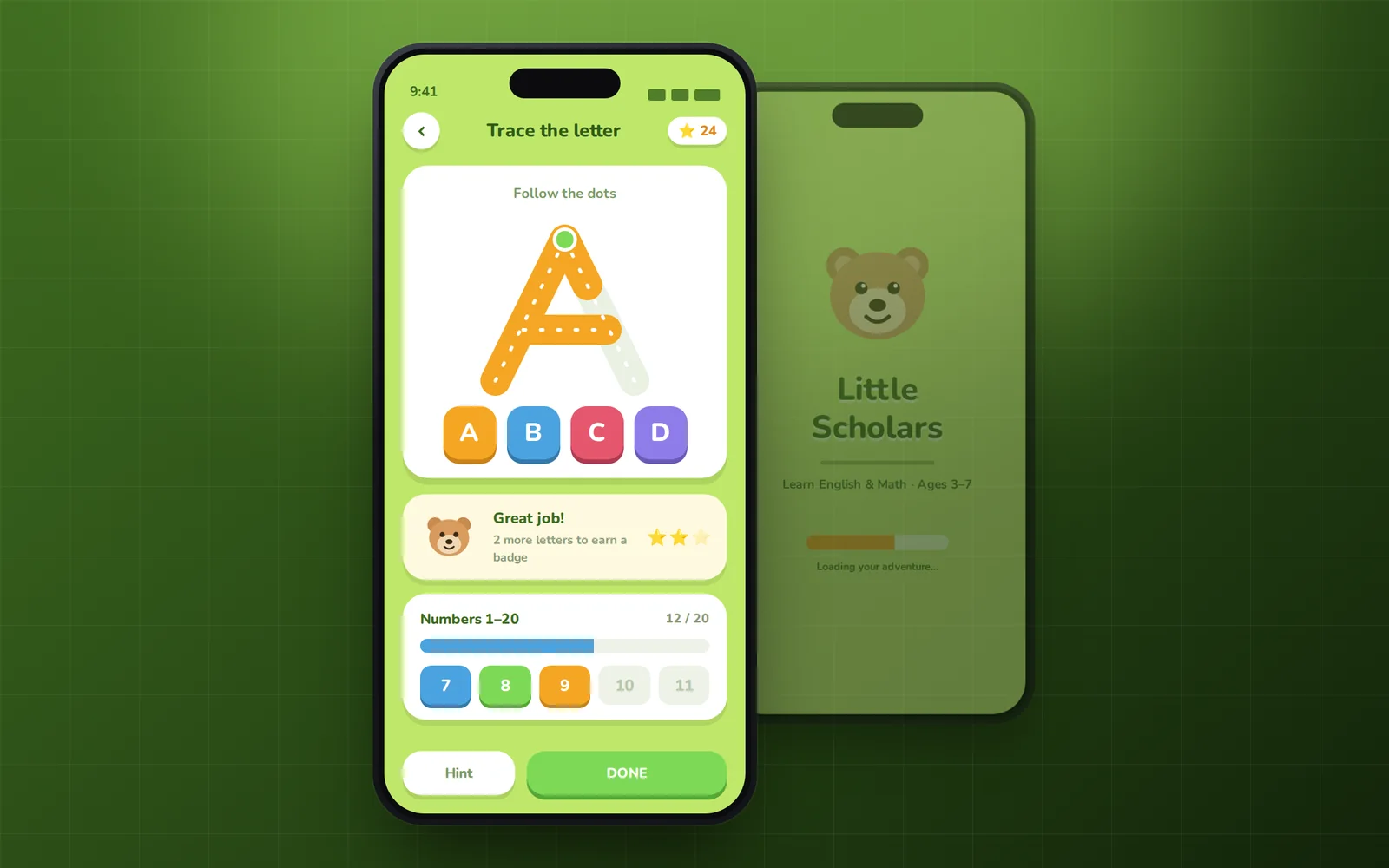 Little Scholars interface preview