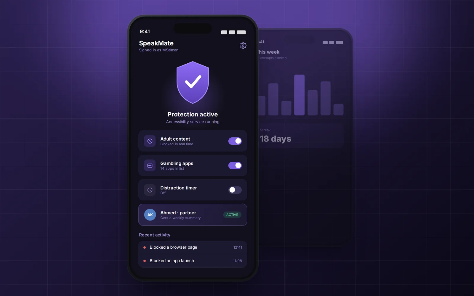 SpeakMate interface preview